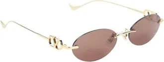 Valentino Sunglasses, female, Yellow, Size: ONE SIZE Gold Metal Sunglasses