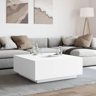Berkfield Home Durable Coffee Table White 100x100x40 cm Engineered Wood | Size: 100 x 100 x 40 cm