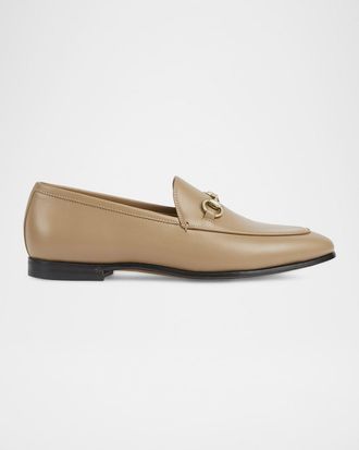 Gucci Jordaan Leather Horsebit Loafers