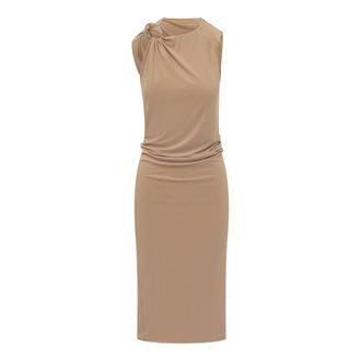 Sportmax Sleeveless Long Dress - Dames - Casual kleedjes - Beige - XL - Kleedjes