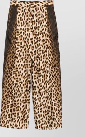 Sportmax high waist leopard print pleated shorts