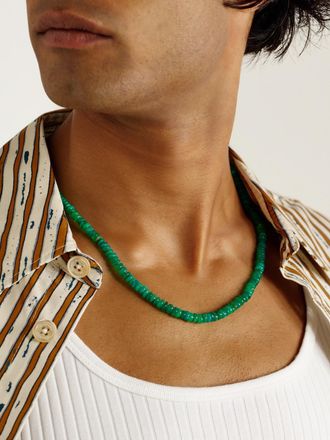 JiaJia Jumbo Gold Opal Beaded Necklace