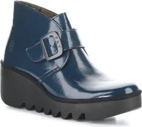 FLY London Birt Wedge Bootie in 014 Navy Nappalak at Nordstrom Rack, Size 8-8.5Us / 39Eu