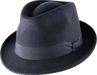Classic Italy Trilby Hat Wool Felt Trilby - Size 64 cm - bleu-Marine