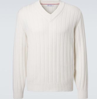Brunello Cucinelli Pullover in cashmere a coste