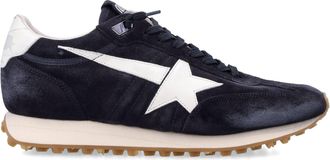 Golden Goose Blue Suede Marathon Sneakers