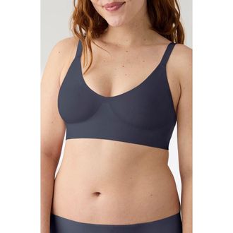 True & Co. Soft Form V-Neck Adjustable Strap Bralette in Nightfall at Nordstrom, Size X-Large