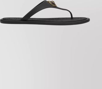 Versace flat sole open toe sandals with medusa motif