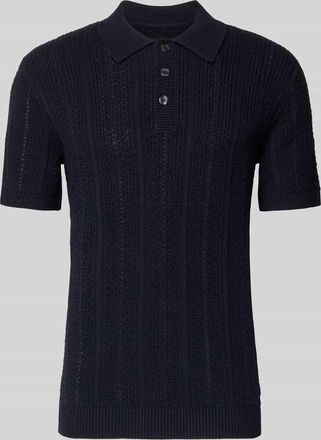 Jack & Jones Slim Fit Poloshirt mit Knopfleiste in Marine, Gr&ouml;&szlig;e XXL