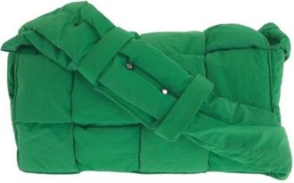 Bottega Veneta Pre-owned Cross Body Bags, female, Green, Size: ONE SIZE Pre-owned Padded Tech Cassette Nylon Shoulder Bag