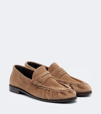 Saint Laurent Le Loafer Supple suede penny loafers