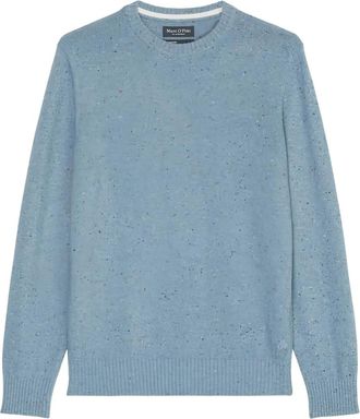 Marc O'Polo Maglione girocollo con effetto mélange - Blu