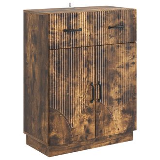 vidaXL Aparador Roble Ahumado 66 X 34,5 X 87 Cm Madera De Ingenier&iacute;a Vidaxl