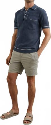 Rails Hardy Polo Shirt Top In Faded Navy