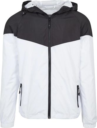 Urban Classics Heren Tech Windrunner Tweekleurig Windjack (Zwart/Wit)