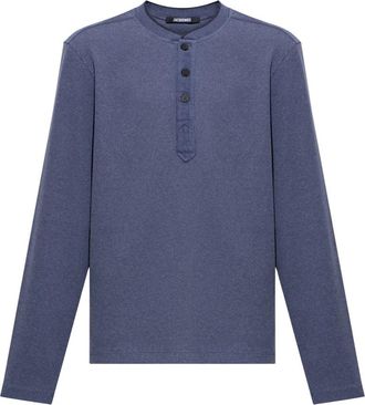 Jacquemus Top Tricot - Heren - Longsleeves - Blauw - S - Katoen - Tops