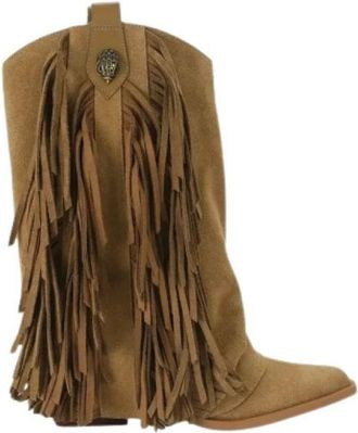 Kurt Geiger Bota Vaquera Albany con Flecos - Shoes - Mujer - Marr&oacute;n - 38 EU