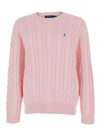 Polo Ralph Lauren Cable-Knit Cotton Sweater - Pink
