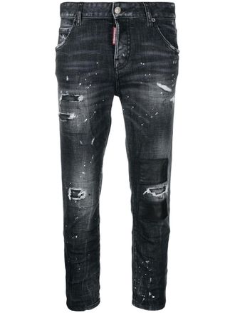 Dsquared2 Gerafelde jeans - Zwart