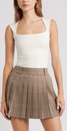 Open Edit Square Neck Tank in White Whisper at Nordstrom, Size Xx-Small