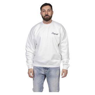 Dsquared2 Sweatshirts, male, White, Size: XL Relax Fit Crewneck