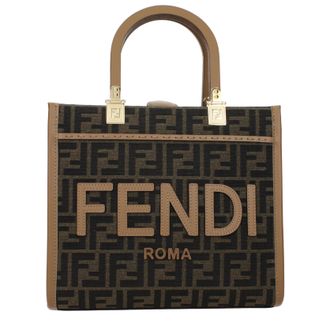 Fendi Sunshine Damess Handtas Bruine Stof