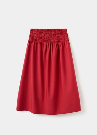 Mango Gonna cotone svasata rosso - Donna - XXS - MANGO
