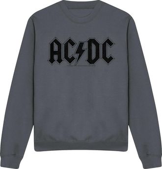 AC/DC AC/DC Unisex Sweatshirt met gedragen logo voor volwassenen (Houtskool)