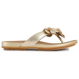 FitFlop Fitflop Womens Gracie Flower Sandals - Gold Leather - Size UK 4