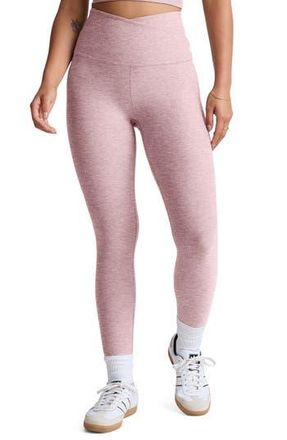 Beyond Yoga At Your Leisure Space Dye High Waist Midi Leggings in Blush Blooms Heather at Nordstrom Rack, Size X-Large