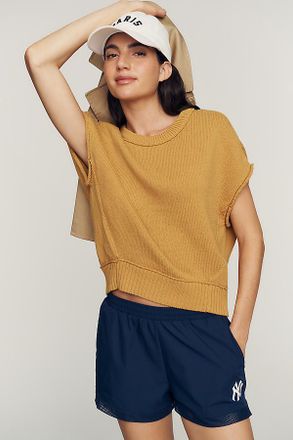 Maeve 100% Cotton Drop-Shoulder Sweater