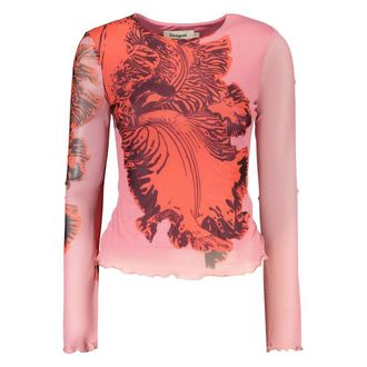 Desigual Rosa Viscosa Vrouwen T-shirt