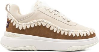Mou stitch shearling sneakers - Beige