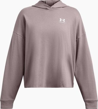 Under Armour Womens UA Rival Terry Hooded Neck Long Sleeve Sweatshirt - Grey - Size: 10