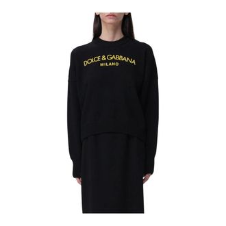 Dolce & Gabbana Dames, Truien, Zwart, Maat: XS Wol