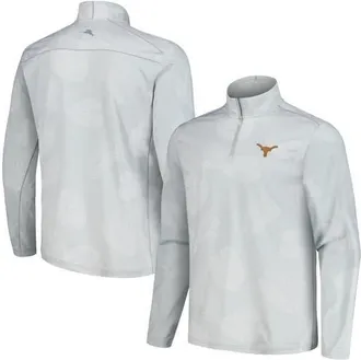 Tommy Bahama Mens Tommy Bahama Gray Texas Longhorns Delray Frond IslandZone Half-Zip Jacket at Nordstrom, Size Xxx-Large