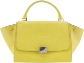 Celine Pre-owned Trapeze Small Calf Handbag - Dames - Vintage Handtas - Geel - ONE Size - Leer - Vintage