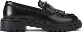 Kurt Geiger Womens Leather Marty Loafers - Black - Size UK 7