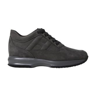 Hogan Leren Low Top Sneakers - Heren - Schoenen - Zwart - Maat: 45 EU Leer