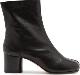 Maison Margiela Tabi 60 Leather Ankle Boots - Black - 41 (IT41 / UK8)