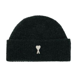 Ami Heren, Accessoires, Groen, Maat: ONE Size Wol