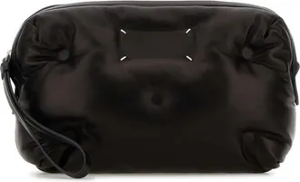 Maison Margiela Black Nappa Leather Glam Slam Clutch