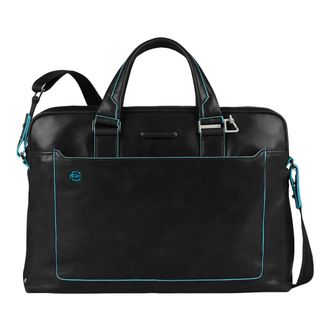Piquadro Personaliseerbare Laptoptas 14 - unisex - Laptoptassen - Zwart - ONE Size - Leer - Tassen