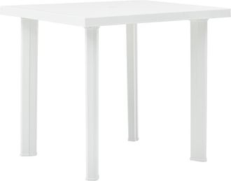 vidaXL Mesa De Jard&iacute;n De Pl&aacute;stico Blanco 80x75x72 Cm Vidaxl