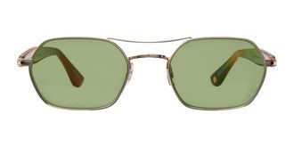 Garrett Leight GOLDIE SUN G-BIO-BTO/PALM Mens Sunglasses Gold Size 50