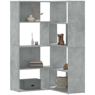 vidaXL Libreria a 4 Ripiani Grigio Cemento 85x85x140 cm in Truciolare - Vidaxl