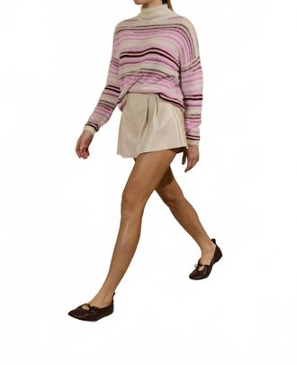Sita Murt/ Fuzzy Texture Sweater In Pink/maroon