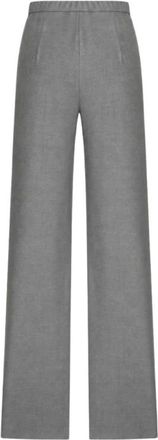 Max Mara Denaro Wide Trousers - Trousers - Mujer - Gris - XS