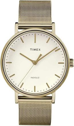 Timex Fairfield Gold-Tone Mesh Ladies Watch