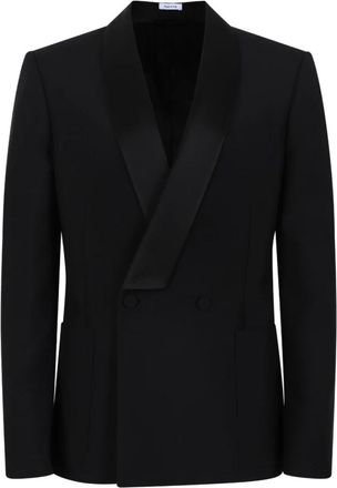 Alexander McQueen Dubbelrijige Smoking Blazer - Heren - Blazers - Zwart - XL - Wol - Jassen